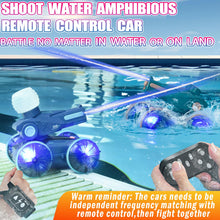 Load image into Gallery viewer, 3-in-1 Remote Control Car, RC Boat &amp; Water Gun - Amphibious RC Car for Land &amp; Water, Adjustable Speed, Waterproof-Blue
