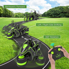 Load image into Gallery viewer, Remote Control Motorcycle, 360° Spinning Wheel RC Stunt Motocross Toys, High Speed Riding Model with Rechargeable Battery
