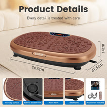 Load image into Gallery viewer, EILISON FitMaxx 3D XL Vibration Plate Exercise Machine - Whole Body Workout Vibration Platform w/Loop Bands - Lymphatic Drainage Machine for Weight Loss, Shaping, Recovery (Fitmaxx Brown, 818)
