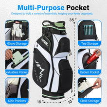 Load image into Gallery viewer, uniHimal Lightweight Golf Cart Bag with 14-Way Full-Length Divider Top
