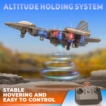 Load image into Gallery viewer, Drones for Kids | 2.4GHZ RC Plane, Remote Control Airplane, RC Helicopter, 360° Flip Fighter Jet Toy, Toys, Blue
