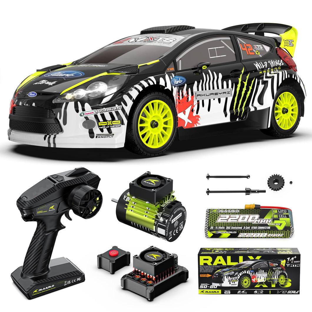 1/10 Brushless RC Cars 50 MPH Fast Speed for Adults Rally Car with Gyro 4WD RC Truck Waterproof Monster Truck
