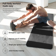 Load image into Gallery viewer, MSPORTS Thick Yoga Mat Premium Non Slip – Extra Comfortable Exercise Mat for Home Workouts, Pilates, Stretching &amp; Gym – Cushioned NBR Foam, Yoga Mat with Strap, for Women &amp; Men (Black, 74.5 x 32 x 0.6 in)
