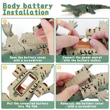 Load image into Gallery viewer, Remote Control Crocodile High Simulation RC Crocodile Boat Toys for Swimming Pool Lakes Bathroom, Great Gift
