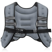 Load image into Gallery viewer, ZELUS Weighted Vest, 6lb/8lb/12lb/16lb/20lb/25lb/30lb Weight Vest with Reflective Stripe for Workout, Strength Training, Running, Fitness, Muscle Building, Weight Loss, Weightlifting, Grey(12lb)
