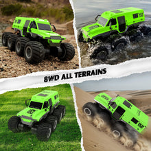 Load image into Gallery viewer, RC Trucks 8WD Offroad Waterproof,50Mins Playing Time Battery,1: 12 Large Remote Control Monster Truck, Amphibious
