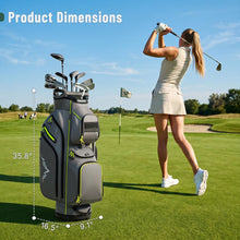 Load image into Gallery viewer, uniHimal Golf Cart Bag, 15 Way Organizer Divider Top with Handles
