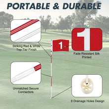 Load image into Gallery viewer, DuraRange 6 ft Golf Flagstick Sets, Number 1 and 2 Flags, 2 Pack
