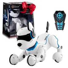 Load image into Gallery viewer, Top Race Rechargeable Robot Dog- Interactive Smart Robo Dog for Kids Ages 5-7 - Programmable with Remote Control (White)
