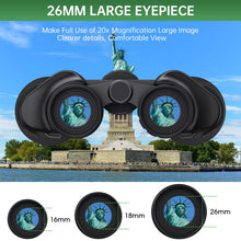 Load image into Gallery viewer, 20x50 High Powered Binoculars for Adults, Waterproof Compact Binoculars with Low Light Vision for Bird Watching Hunting Camping Travel Cruise Hiking Sports Stargazing, Christmas Birthday Gifts for Men
