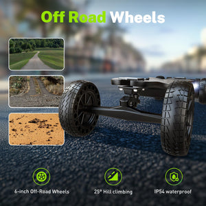 Electric Skateboard with Remote, 3000W Brushless Motor, 32 Mph Top Speed & 28 Miles Range, IP54 Waterproof, Electric Longboard Offroad