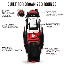 Load image into Gallery viewer, ASK ECHO T-Lock Golf Cart Bag, Quiet 14-Way Full-Length Divider (White)
