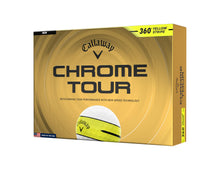 Load image into Gallery viewer, Callaway Golf Chrome Tour 2026 Golf Balls(360 Yellow Stripe,One Dozen)
