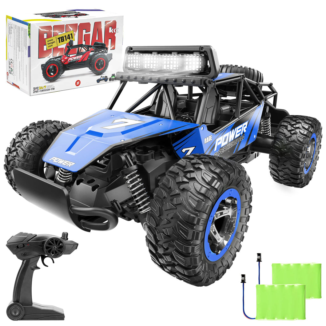 RC Cars-1:14 Scale Remote Control Car, 2WD High Speed 20 Km/h Electric Toy Off Road RC Car Vehicle Truck Crawler with LED Headlight