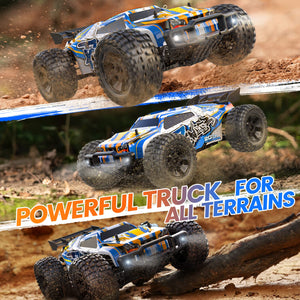 1:10 Large High Speed Remote Control Car with LED Shell Lights, 48+ KM/H, 4WD Offroad Monster Truck for Adults & Kids