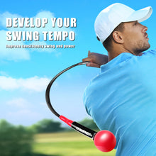 Load image into Gallery viewer, CHAMPKEY Golf Swing Trainer - Tempo &amp; Flexibility Training Aids Warm-Up Stick Ideal for Golf Indoor &amp; Outdoor Practice (Red, 40 Inches)
