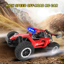 Load image into Gallery viewer, Remote Control Car for Kids 3 4 5 6 7+, 20 KM/H High-Speed RC Cars with LED Lights, 2.4GHz 2WD Monster Truck Toys – Red
