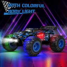 Load image into Gallery viewer, Remote Control Car, 1:18, All-Terrain Remote Control Truck with Headlight and Bodylight, 2WD, 20KM/H, PVC Shell, 2.4GHz, Rechargeable
