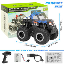 Load image into Gallery viewer, RC Monster Truck 1:16, Electric RC Car RC Monster Car 4WD Rock Crawler Scale Remote Control Truck Toy Cars (Blue)
