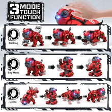 Load image into Gallery viewer, Robot Dog for Kids, Remote Control Robot Rechargeable Programing Stunt Robo Dog with Sing, Dance, Touch Function, Red
