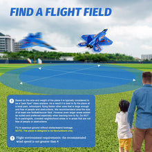 Load image into Gallery viewer, Remote Control Plane F-22 Raptor, 2.4Ghz Rc Airplane with Smart Gyro/LED Lights/3 Rechargeable Batteries (Blue)
