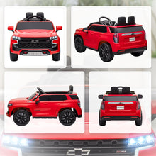 Load image into Gallery viewer, Chevrolet Tahoe Licensed Kids Ride on Car, 12V Battery Powered Kids Electric Car with Remote Control, Red

