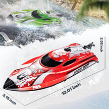 Load image into Gallery viewer, RC Boat for Kids &amp; Adults, Fast RC Speed Boat with 700mAh Battery, Waterproof Toy for Lakes &amp; Pools - TX126 Red
