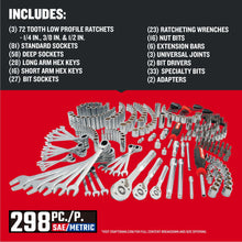 Load image into Gallery viewer, CRAFTSMAN Mechanics Tool Set, 298 Piece Hand Tool and Socket Set SAE/Metric (CMMT12139)

