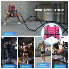 Load image into Gallery viewer, ZELUS Weighted Vest, 6lb/8lb/12lb/16lb/20lb/25lb/30lb Weight Vest with Reflective Stripe for Workout, Strength Training, Running, Fitness, Muscle Building, Weight Loss, Weightlifting, Pink(12lb)
