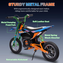 Load image into Gallery viewer, 24V Electric Dirt Bike, Boys &amp; Girls Ride on Electric Motocross Off-Road Bike w/Twist Grip Throttle, 250W Chain-Driven Motor (Blue)

