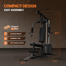 Load image into Gallery viewer, Home Gym Equipment, Multifunctional Workout Station with 100LBS Weight Stack, Home Gym Machine
