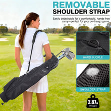Load image into Gallery viewer, GREEN ACTION Lightweight Golf Stand Bag for Men Small Golf Clubs Bag with Strap &amp; Stand Pitch and Putt Golf Club Bags Holds 5-6 Clubs Easy to Carry for Driving Range, Par 3, Standard Courses
