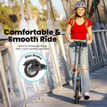 Load image into Gallery viewer, Two Wheel Scooters for Big Kids Ages 8-12, Teens and Adults. Manual Kick Scooter with Disc Brake, Rubber Mat
