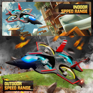 Brushless RC Plane with Camera | 2.4GHZ Remote Control Airplane, 6-axis Gyro Drones for Kids, RC Helicopter, 360°Flip Jet Fighter