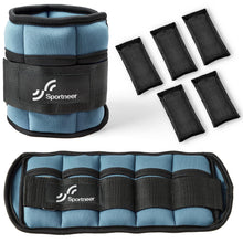 Load image into Gallery viewer, Sportneer Adjustable Ankle Weights 1 Pair 2 4 6 8 10 Lbs Leg Weight Straps -Dark Blue
