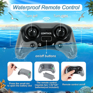 Dinosaur Toys, Upgrade Remote Control Water Toy, RC Dino with Light and Spray Water for Swimming Bath Lake Ocean