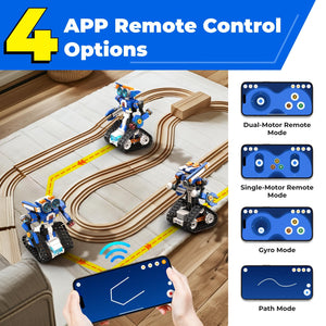 Robot X 12-in-1 Programmable APP RC Robot and Robot J 6-in-1 Programmable STEM Learning Toy