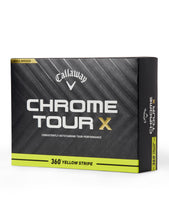 Load image into Gallery viewer, Callaway Golf Chrome Tour X 360 Stripe Golf Ball (Yellow)
