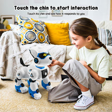 Load image into Gallery viewer, Robot Dog Toys for Kids Remote Control Interactive Robotic Pet Smart Programmable Puppy Electric Intelligent Robo (Blue)
