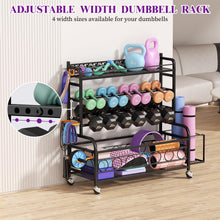 Load image into Gallery viewer, XXL-Dumbbell Rack Weight Rack for Dumbbells, VOPEAK Home Gym with Wheels
