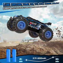 Load image into Gallery viewer, Remote Control Car, 1:18, All-Terrain Remote Control Truck with Headlight and Bodylight, 2WD, 20KM/H, PVC Shell, 2.4GHz, Rechargeable
