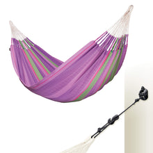 Load image into Gallery viewer, LA SIESTA Flora Classic Cotton Hammock &amp; CasaMount, Indoor/Outdoor Hammock, Blossom, 2 Person, 440 lbs Max Weight, 5'W x 13'L
