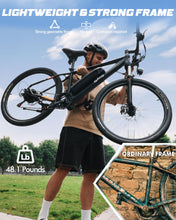 Load image into Gallery viewer, Racer Electric Bike for Adults - 21-Speed Mountain Lightweight Ebike with Peak 750W 22MPH Brushless Motor, Black
