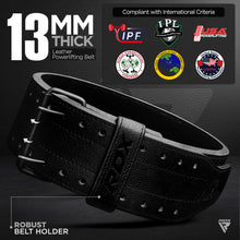 Load image into Gallery viewer, RDX IPF Compliant Powerlifting Belt - 13mm Black
