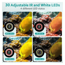 Load image into Gallery viewer, 1080P 4500mA 9in 15Pcs Waterproof Underwater Fishing Camera System
