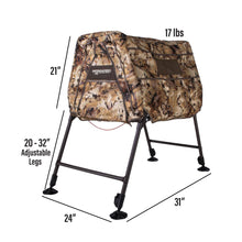 Load image into Gallery viewer, Momarsh Invisi Lab Dog Blind for Waterfowl Hunting | Adjustable Pet Blind for Dry or Wet Land Hunting &amp; Training | Water Resistant Shell with Mesh Draining Bottom | Optifade Marsh
