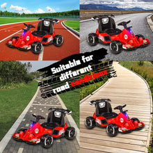 Load image into Gallery viewer, Electric Go Kart for Kids, 6V and 12V Drift Cart with 380W Powerful Motors, Ride-On Toy with Music, Lights for Boys and Girls,Red,12v
