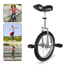 Load image into Gallery viewer, 16&quot; Inch Wheel Unicycle Leakproof Butyl Tire Wheel Cycling Outdoor Sports Fitness Exercise Health Silver
