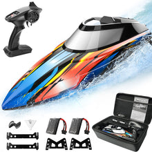 Load image into Gallery viewer, RC Boat - R308 32+ KPH Fast Remote Control Boat for Pool &amp; Lake with Portable Suitcase, 2.4GHz Racing RC Boats for Adults &amp; Kids
