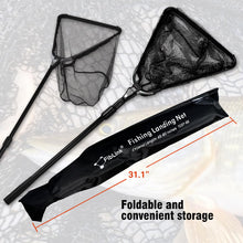 Load image into Gallery viewer, Fiblink Folding Aluminum Fishing Landing Net Fish Net with Extending Telescoping Pole Handle (45-80 inches)
